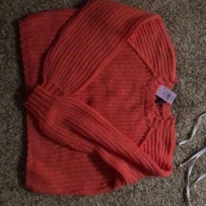 NWT Wild fable coral crop sweater
